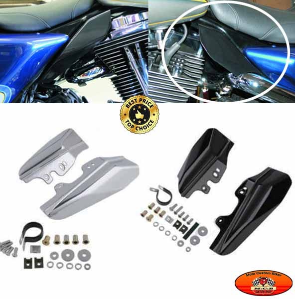 ZHFEN Bouclier Thermique de déflecteur d/'air Noir de Moto Noir for Harley Touring Electra Glide Street Road Road CVO 2017-2020 2018