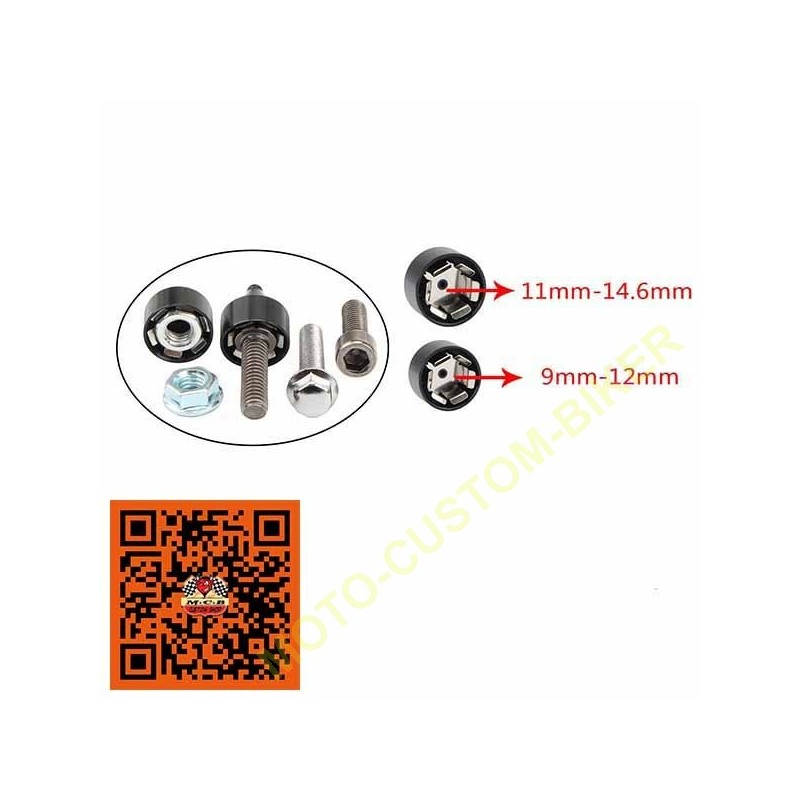 Goujon + écrou 14 mm - conique - Chromé pour Coccinelle, Combi, Buggy et  dérivés - Slide Performance