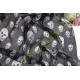 Foulard noir motif têtes de mort