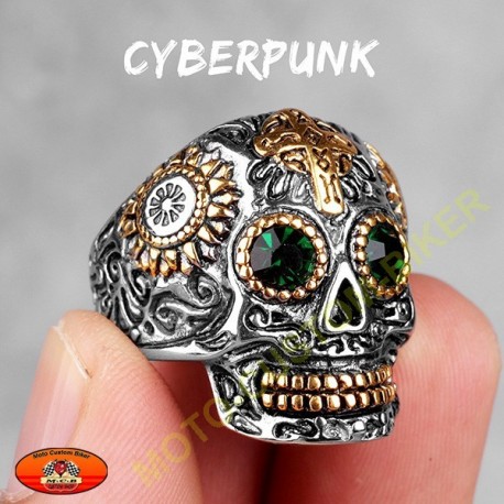 Bague biker cyberpunk