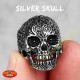 Bague biker sylver skull