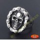 Bague biker skull