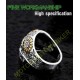 Bague biker green solder