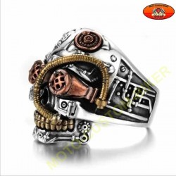 Bague biker steampunk