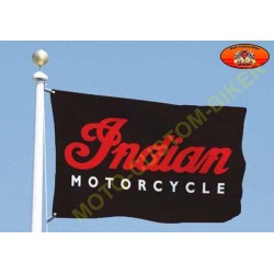 Drapeaux biker Indian motorcycle noir
