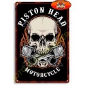 Plaque metal decorative piston head