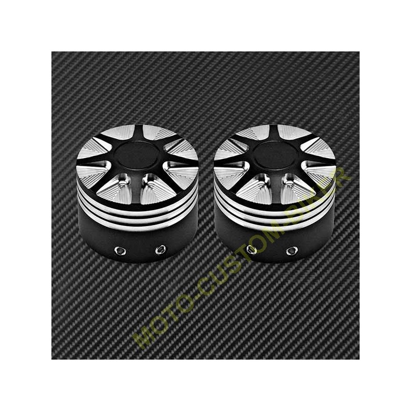 2pc moto écrou capuchon cache-écrou d'essieu avant pour Softail V-Rod  Sportster Motif 2 ) KIT DE VISSERIE - Cdiscount Auto