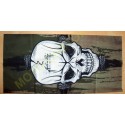 Tour de cou moto white skull