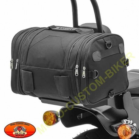 Bagage moto, sacoche arrière rouleau de 24-30 litres - Moto-Custom-Biker
