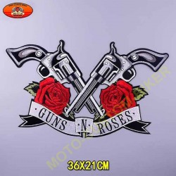 Patch, écusson gun ans roses, grand format