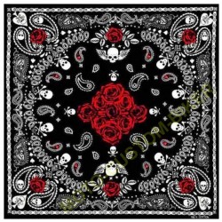 Bandana roses black