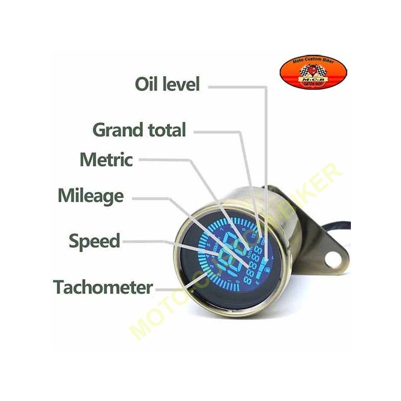 Compteur de vitesse numérique LCD universel pour moto, rétroéclairage,  odomcirculation, TFT, 6 vitesses, 1,2,4 cylindres, livraison gratuite