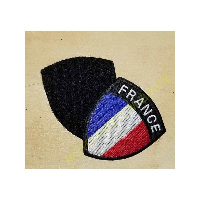 Écusson brodé drapeau france france francais badge bande tactique morale  airsoft gilet biker emblème : : Auto et Moto