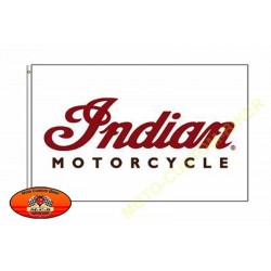 Drapeaux Indian motorcycle blanc