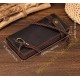Portefeuille cuir véritable fait main, crazy hunter noir
