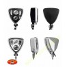 Phare rétro triangle, noir ou chrome à leds