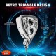 Phare rétro triangle, noir ou chrome à leds
