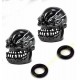 Bouchons de valves moto crazy skull noir
