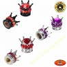 Bouchons de valves couronnes perles