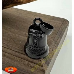 Clochette moto marteau de thor noir