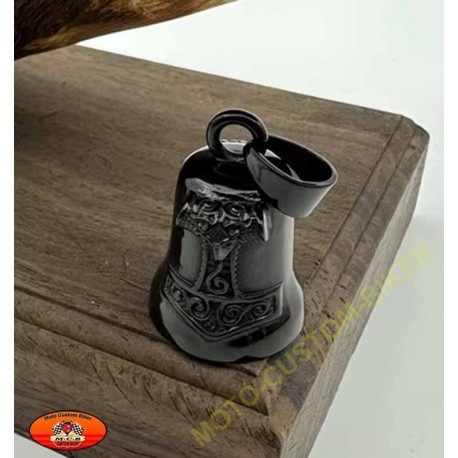 Clochette moto marteau de thor noir