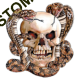 T shirt  skull snake