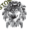 T shirt tête de loup
