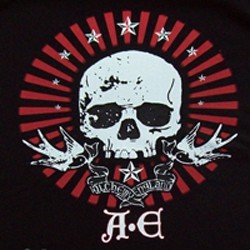 T shirt biker A.E skull