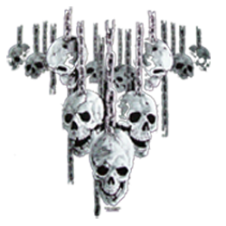 T shirt biker skull chain
