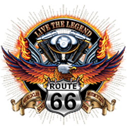 T shirt biker live the legend road 66