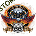 T shirt biker live the legend road 66