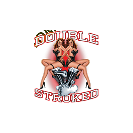 T shirt biker double stroked
