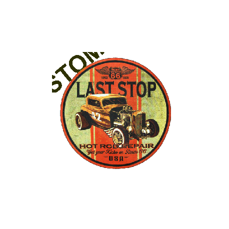 T shirt biker last stop hot rod