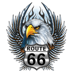 T shirt biker eagle road
