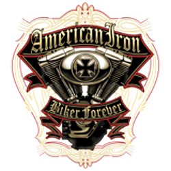 T shirt biker american iron biker