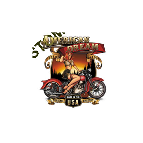 T shirt biker american dream babe