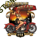 T shirt biker american dream babe