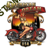 T shirt biker american dream babe