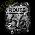 T shirt biker old road 66
