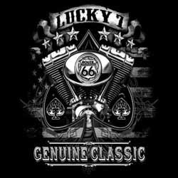 T shirt biker lucky 7