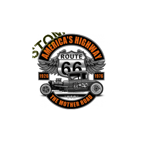 T shirt biker hot rod route 66