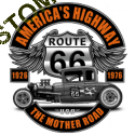 T shirt biker hot rod route 66