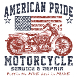 T shirt biker american pride bike