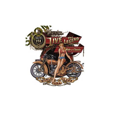 T shirt biker live the legend babe