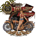 T shirt biker live the legend babe