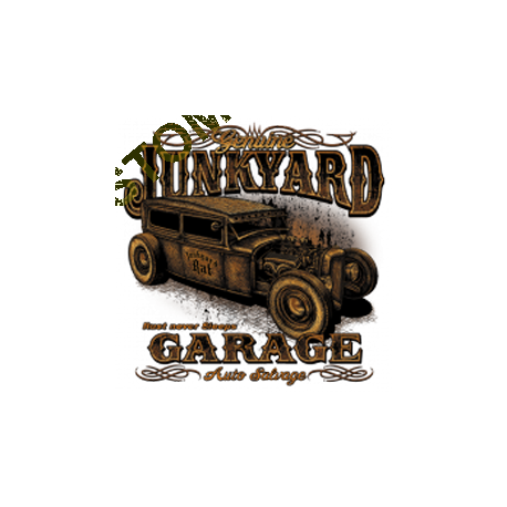 T shirt biker junk yard garage