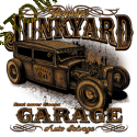 T shirt biker junk yard garage