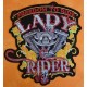 Patch biker, écusson harley freedom lady rider, grand format