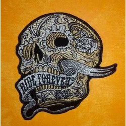 Patch, écusson banner skull ride forever