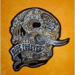 Patch, écusson sugar skull live love ride